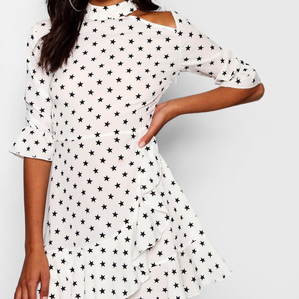 Star print mini dress!